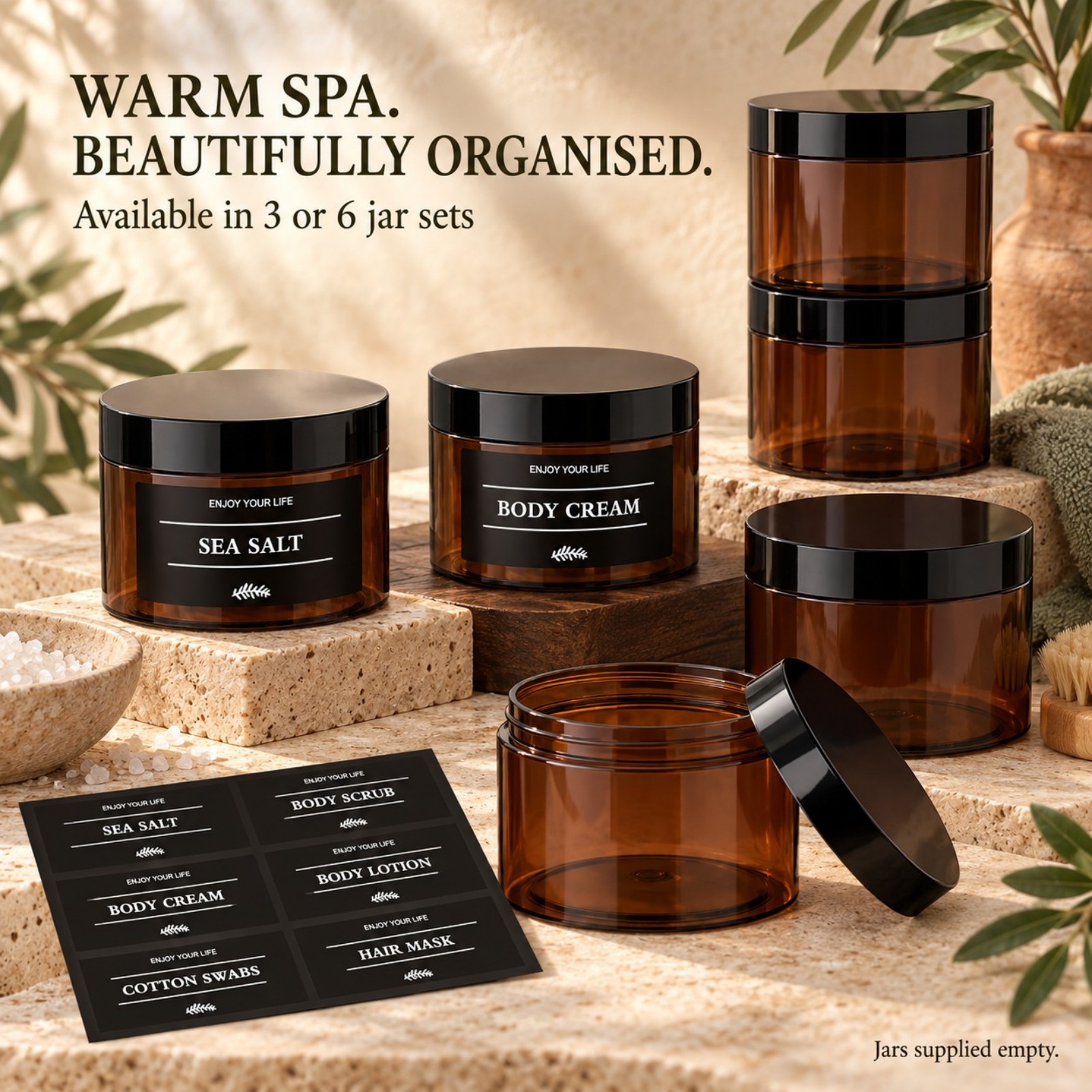 3PCS Bathroom Storage Jars wit - đánh giá và giá Bath Salts